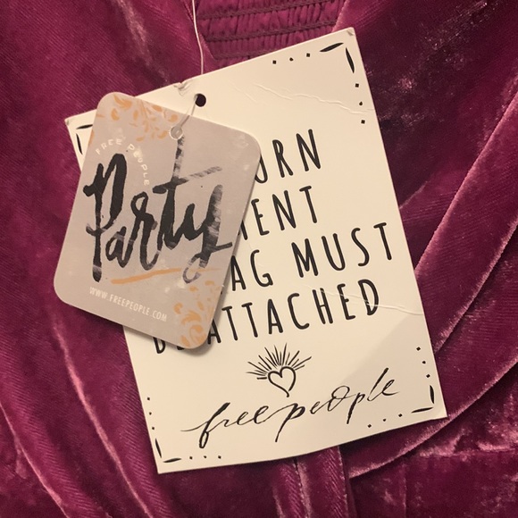 NWT free people purple velvet party ROMPER size large - Picture 5 of 15